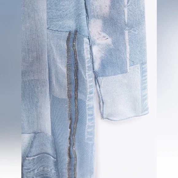 ZARA BLOGGERS FAV PATCHWORK WORK TULLE DRESS - Picture 10 of 14